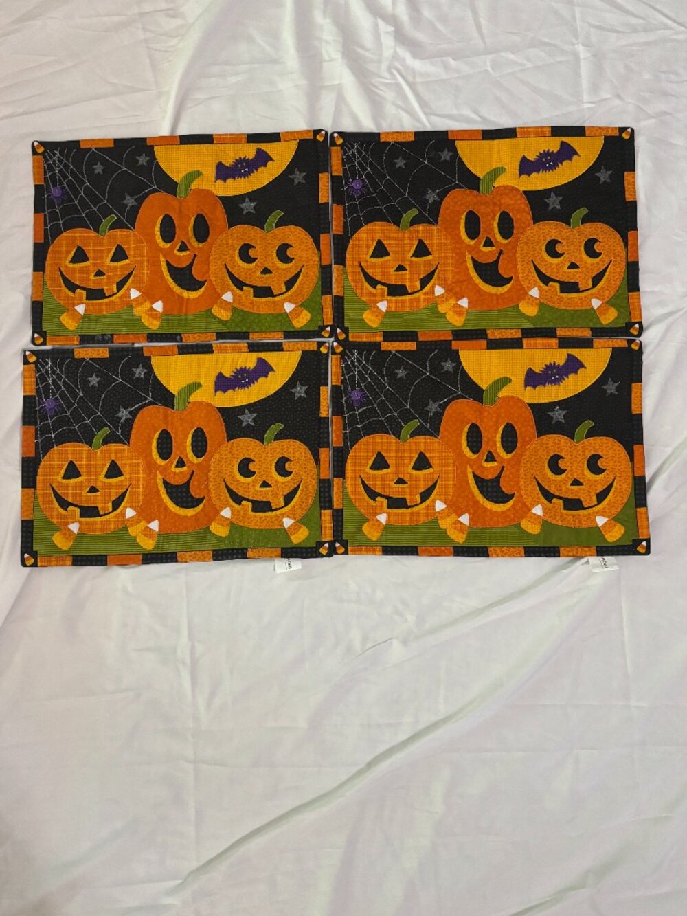 🎃 Kohl's Halloween Quilted Patchwork Placemats - Set of 4 🎃